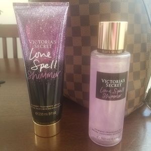 Love spell shimmer lotion and spray